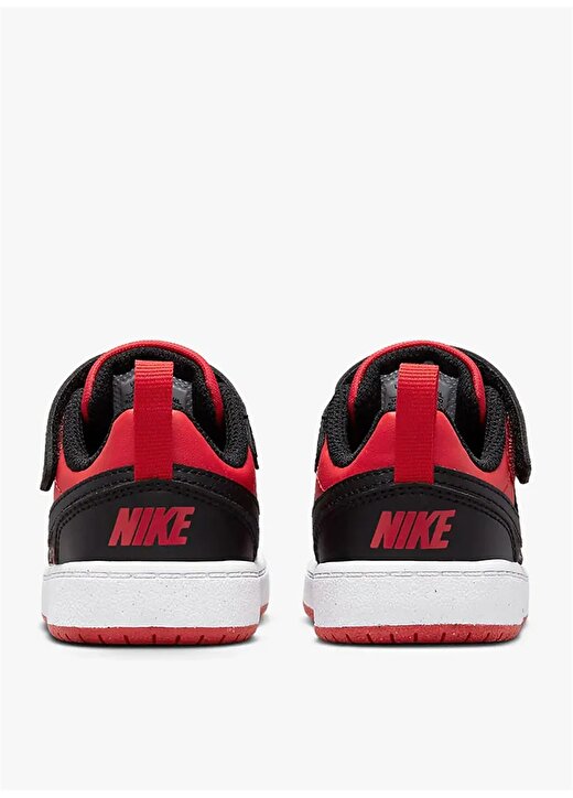 Nike Siyah - Kırmızı Bebek Yürüyüş Ayakkabısı DV5458-600 COURT BOROUGH LOW TD 3