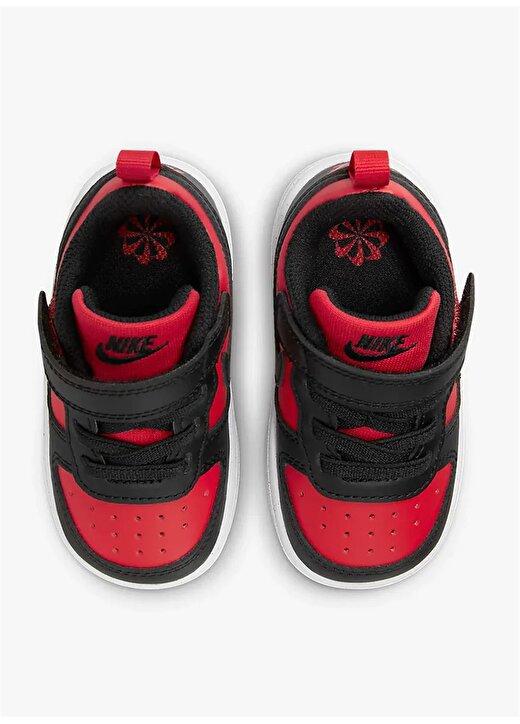 Nike Siyah - Kırmızı Bebek Yürüyüş Ayakkabısı DV5458-600 COURT BOROUGH LOW TD 4