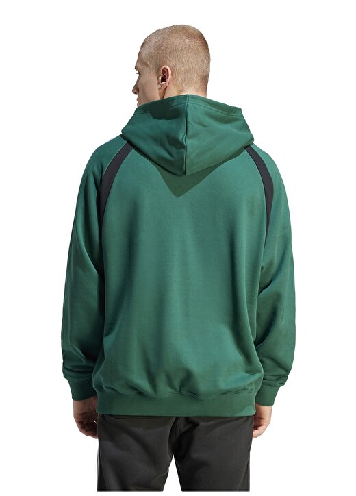 Adidas Yeşil Erkek Kapüşon Yaka Sweatshirt IW3646-HOODIE 2