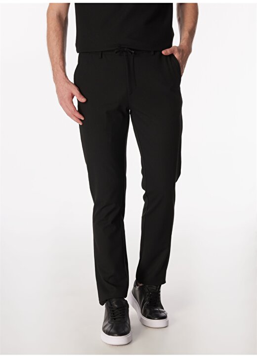 Fabrika Siyah Erkek Basic Chino Pantolon F4SM-PNT-0767 2