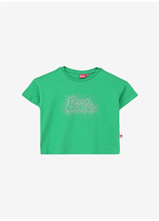 Barbie Taşlı Yeşil Kız Çocuk T-Shirt BRB4SG-TST6004 1