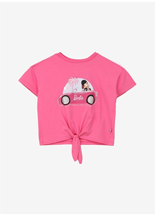 Barbie Baskılı Pembe Kız Çocuk T-Shirt BRB4SG-TST6013 1