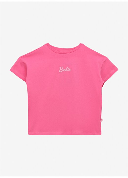 Barbie Baskılı Pembe Kız Çocuk T-Shirt BRB4SG-TST6009 1