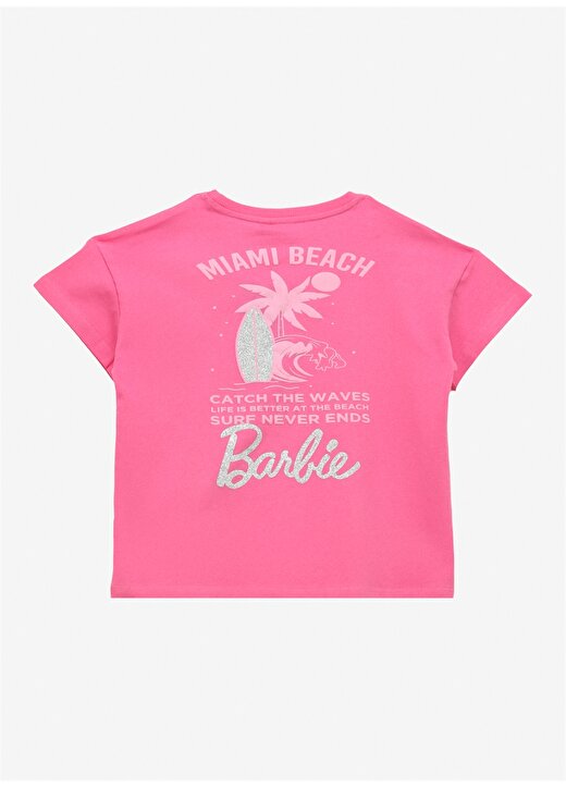 Barbie Baskılı Pembe Kız Çocuk T-Shirt BRB4SG-TST6009 2