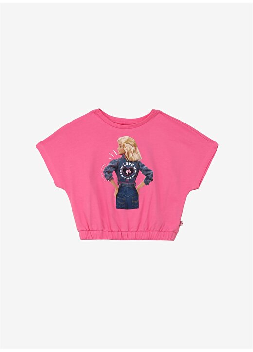 Barbie Baskılı Pembe Kız Çocuk T-Shirt BRB4SG-TST6010 1