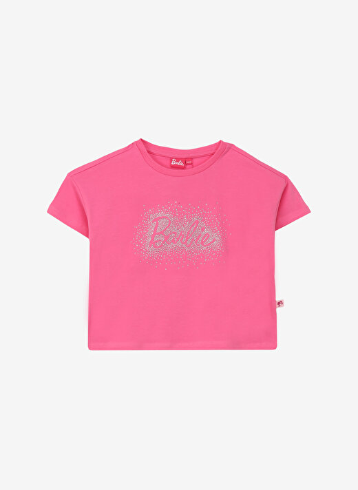 Barbie Taşlı Pembe Kadın T-Shirt BRB4SG-TST6004 1