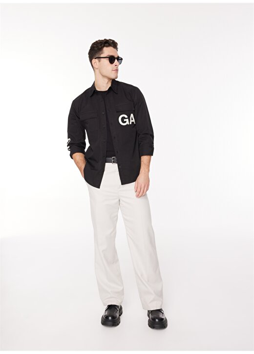 Ko Samui Regular Fit Siyah Baskılı Erkek Gömlek CMW G520 GARMENTS_GARMENTS REGULAR 1