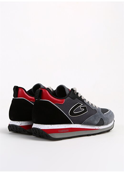 Alberto Guardiani Gri - Kırmızı Erkek Süet Sneaker WEN 0400 3