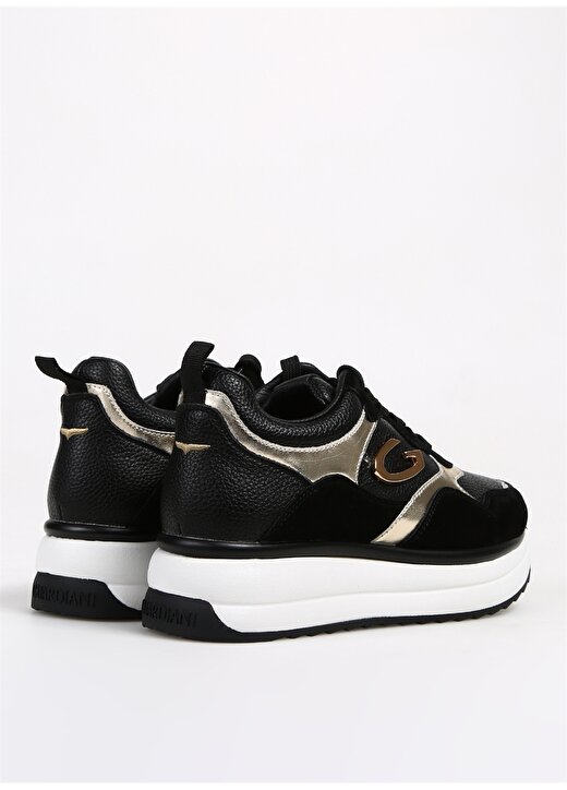Alberto Guardiani Siyah - Altın Kadın Süet Sneaker LOUISE 0170 3