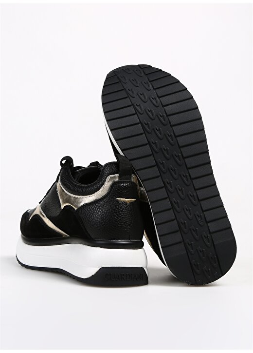 Alberto Guardiani Siyah - Altın Kadın Süet Sneaker LOUISE 0170 4