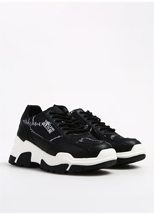 Versace Jeans Couture Siyah Kadın Deri Sneaker 75VA3SP3ZP310L01 2