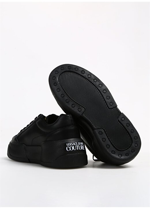 Versace Jeans Couture Sarı - Siyah Kadın Deri Sneaker 75VA3ST2ZP305G89 4
