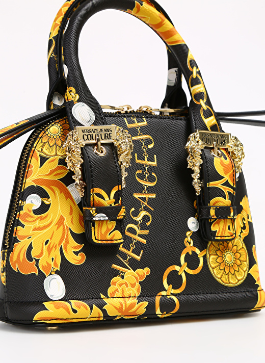 Versace Jeans Couture Sarı - Siyah Kadın 20,5x15x7,5 cm El Çantası 75VA4BF7ZS807G89  4