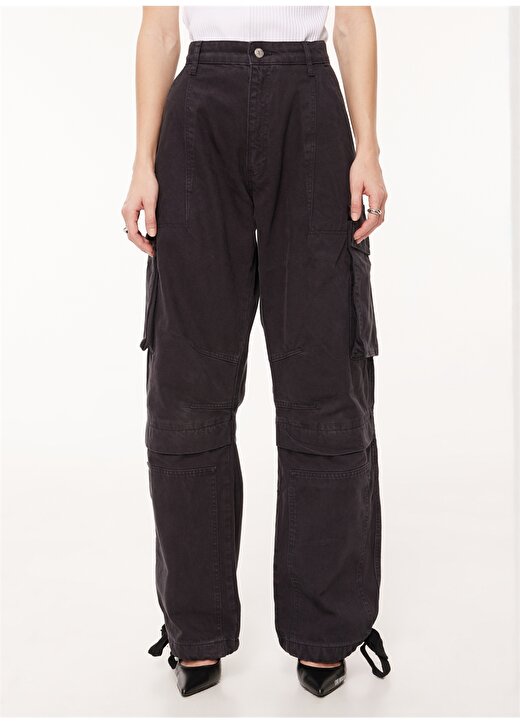 Moschino Jeans Yüksek Bel Normal Siyah Kadın Pantolon A0311 4