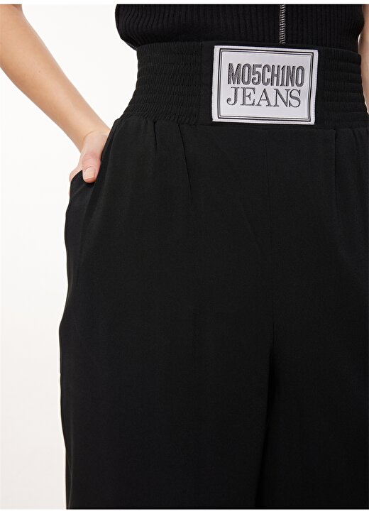 Moschino Jeans Yüksek Bel Normal Siyah Kadın Pantolon A0321 4