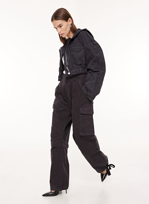 Moschino Jeans Siyah Kadın Denim Ceket A0512 4
