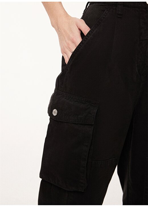 Moschino Jeans Yüksek Bel Normal Siyah Kadın Pantolon A0315 4