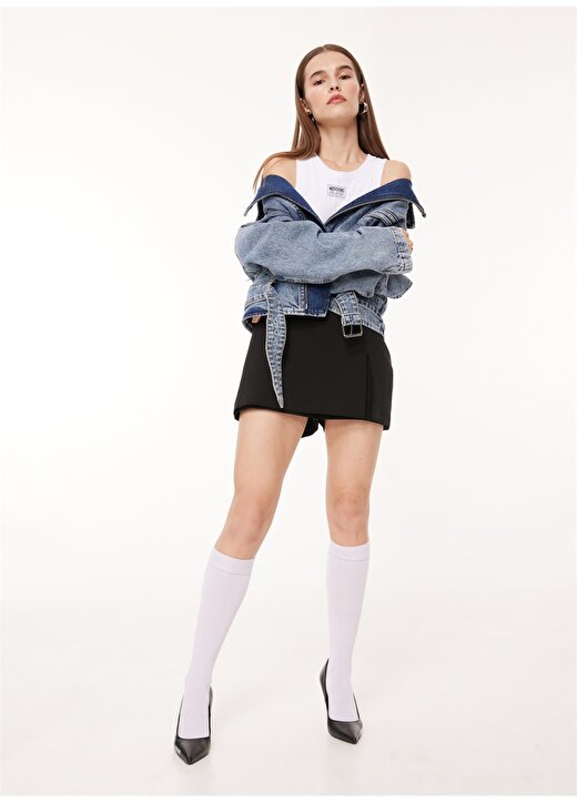 Moschino Jeans İndigo Kadın Denim Ceket J0509 4