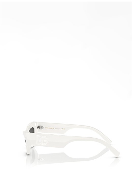 Dolce&Gabbana DG4450 Çekik Beyaz Kadın Güneş Gözlüğü 3
