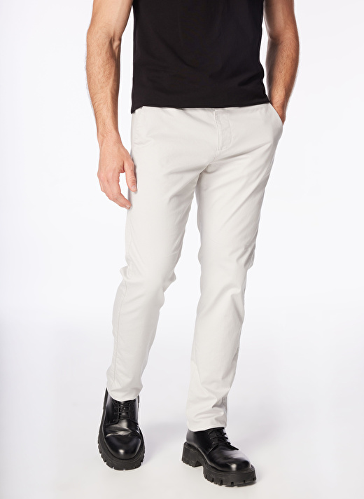 Fabrika Gri Erkek Basic Chino Pantolon F4SM-PNT-658   3