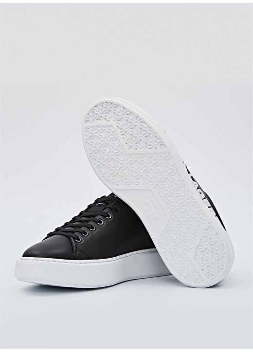 KARL LAGERFELD Siyah - Beyaz Erkek Deri Sneaker MAXI KUP Injekt Logo Lo 4