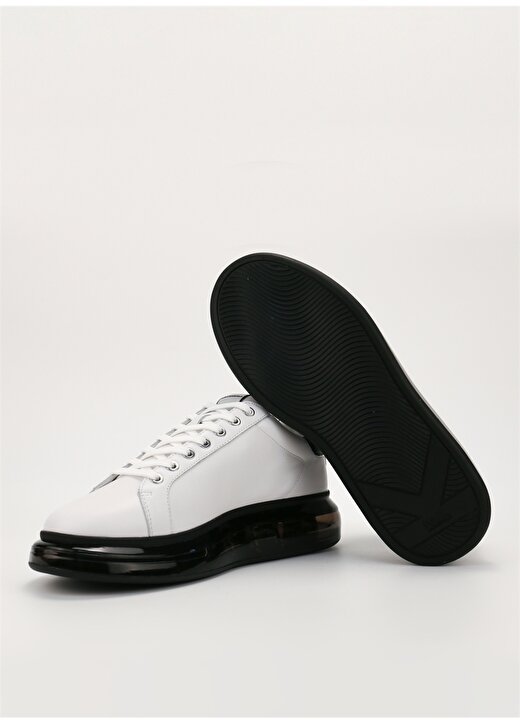 KARL LAGERFELD Beyaz - Siyah Erkek Deri Sneaker KAPRI KUSHION Karl Plexikonic Lo 4