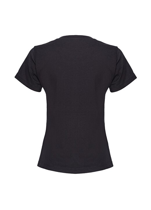Pinko Bisiklet Yaka Baskılı Siyah Kadın T-Shirt 100355 2