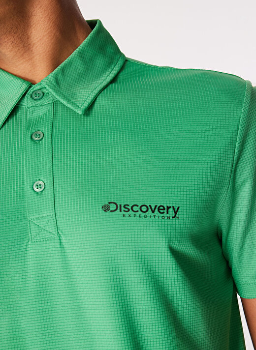 Discovery Expedition Yeşil Erkek Basic   UV Apreli Polo T-Shirt D4SM-TST3247 4