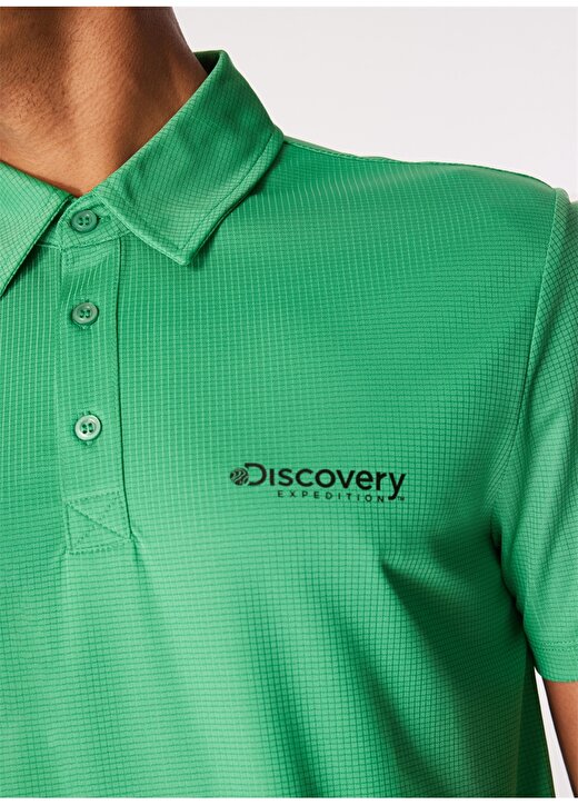 Discovery Expedition Yeşil Erkek Basic UV Apreli Polo T-Shirt D4SM-TST3247 4