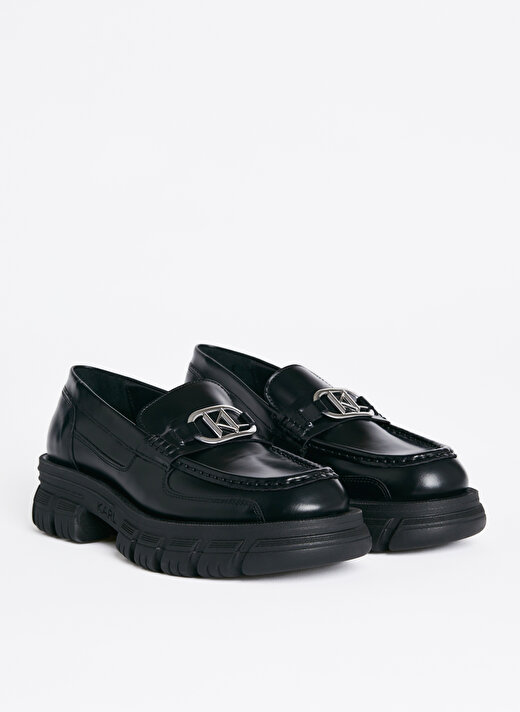 KARL LAGERFELD Siyah Kadın Deri Loafer KL43823000 2