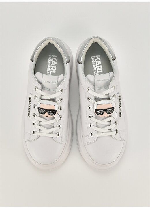 KARL LAGERFELD Beyaz Kadın Deri Sneaker KL63576K01S 3