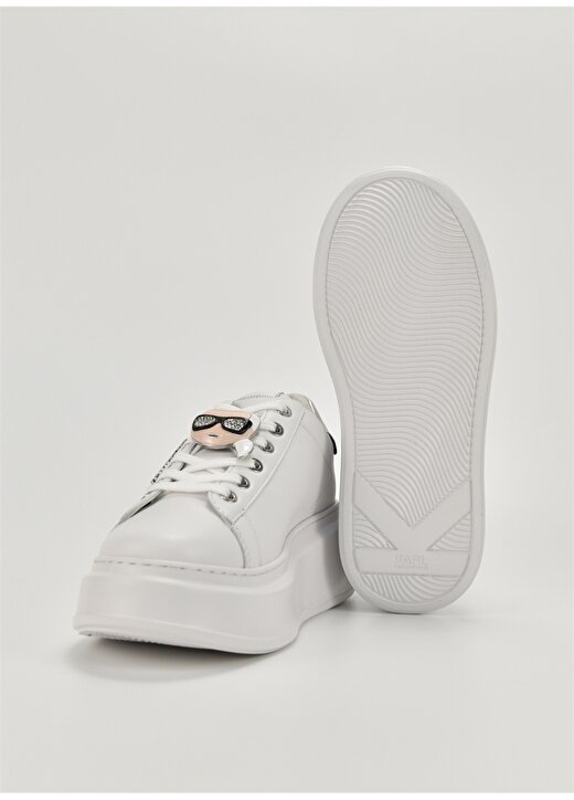 KARL LAGERFELD Beyaz Kadın Deri Sneaker KL63576K01S 4