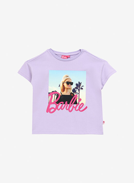 Barbie Baskılı Lila Kız Çocuk T-Shirt BRB4SG-TST6017 1