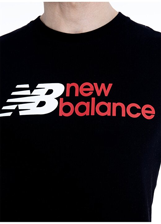 New Balance Siyah Erkek Bisiklet Yaka T-Shirt MNT1354-BK-NB 3
