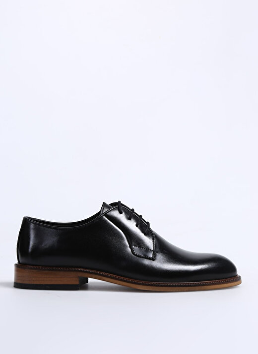 Fabrika Siyah Erkek Deri Klasik Ayakkabı NEBUZ 2