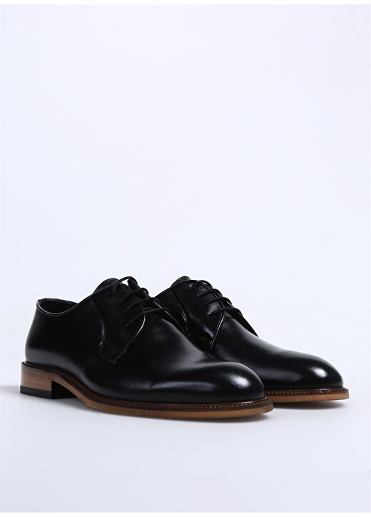 Fabrika Siyah Erkek Deri Klasik Ayakkabı NEBUZ 2