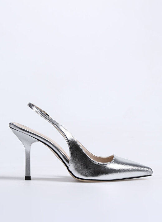 Fabrika Gümüş Kadın Topuklu Ayakkabı LINOS   2