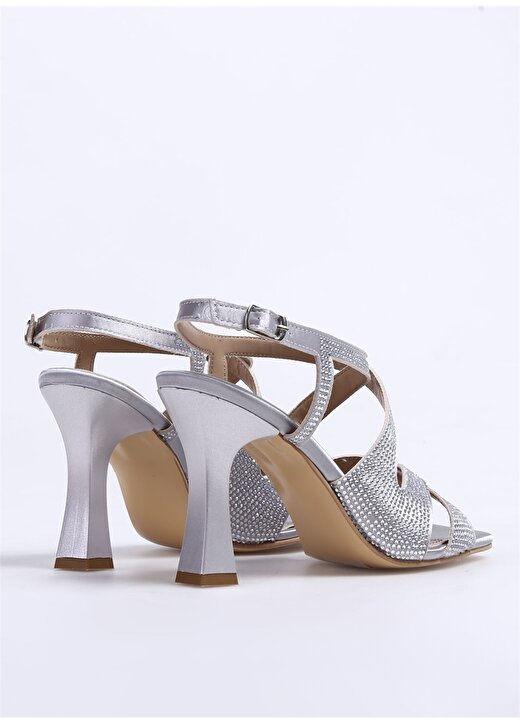 Fabrika Gümüş Kadın Topuklu Ayakkabı ALDEGAR 3