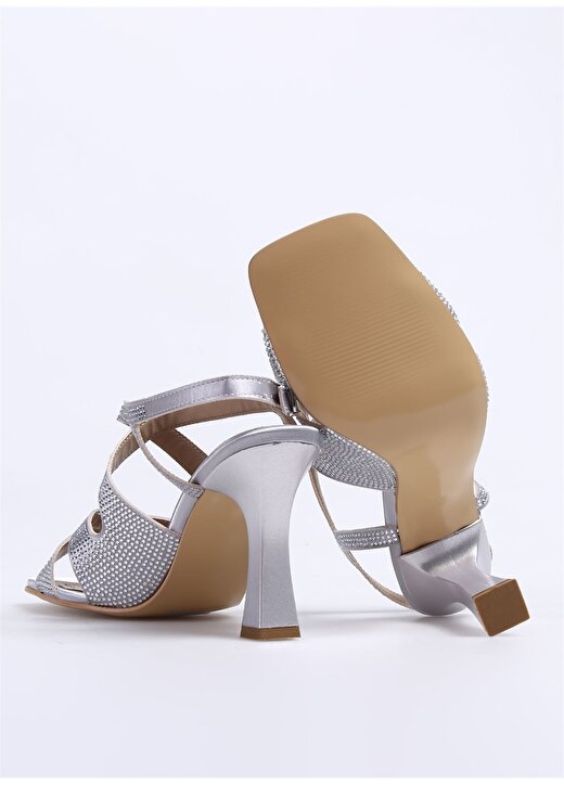 Fabrika Gümüş Kadın Topuklu Ayakkabı ALDEGAR 4