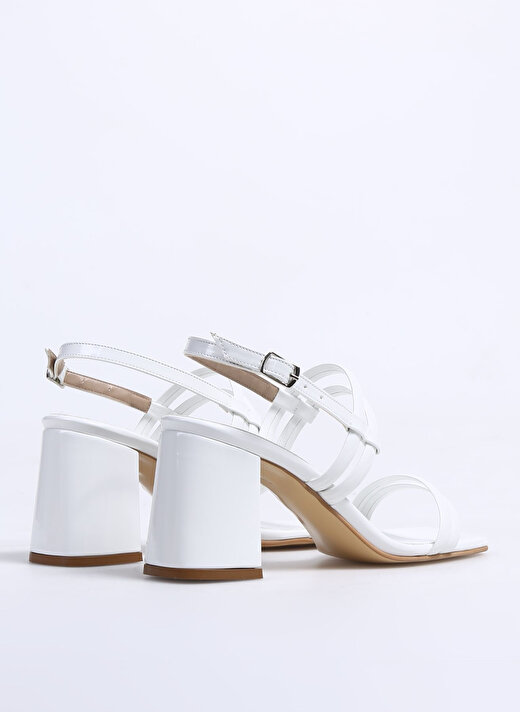 Fabrika Beyaz Kadın Topuklu Ayakkabı LUMIR  4