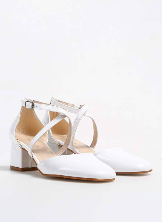 Fabrika Beyaz Kadın Topuklu Ayakkabı AGIL  2