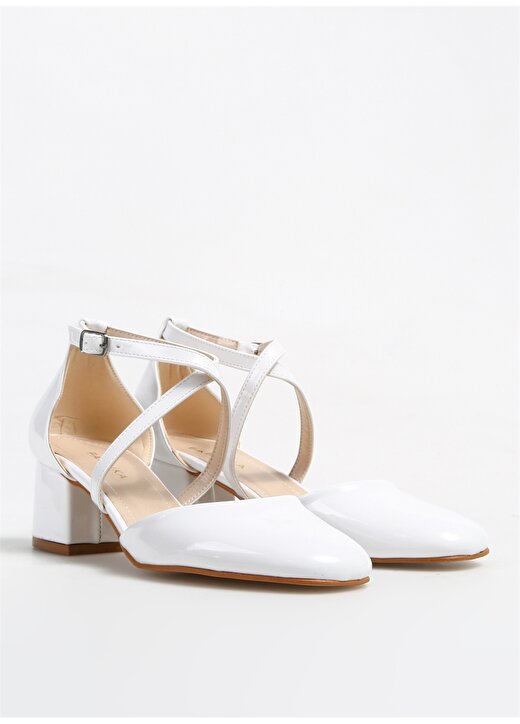 Fabrika Beyaz Kadın Topuklu Ayakkabı AGIL 2