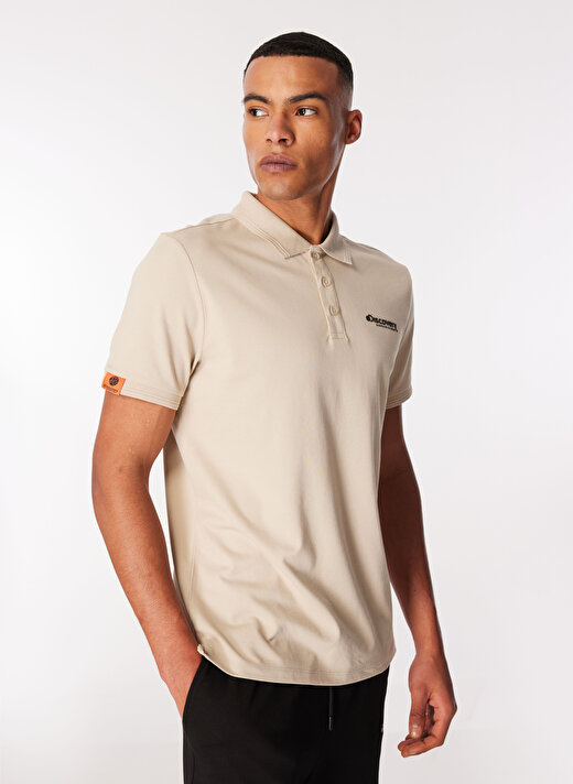 Discovery Expedition Bej Erkek Polo Yaka Basic Polo T-Shirt D4SM-TST3248   3