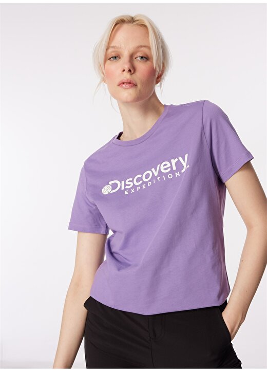 Discovery Expedition Lila Bisiklet Yaka T-Shirt D4SL-TST3053 2