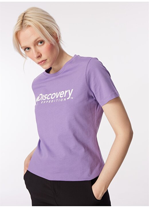 Discovery Expedition Lila Bisiklet Yaka T-Shirt D4SL-TST3053 4