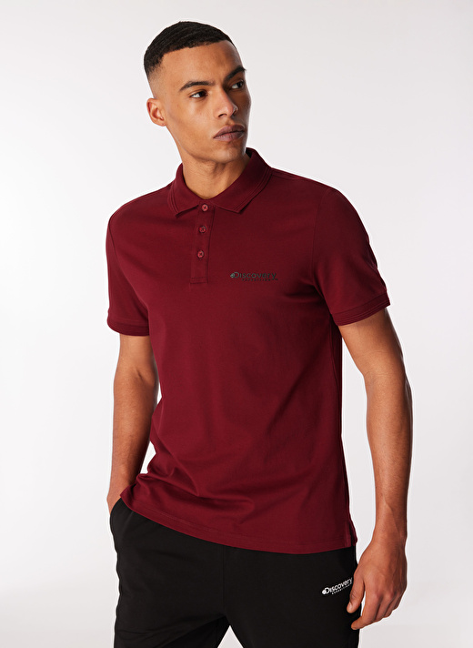 Discovery Expedition Bordo Erkek Relaxed Fit Polo T-Shirt D4SM-TST3248  3