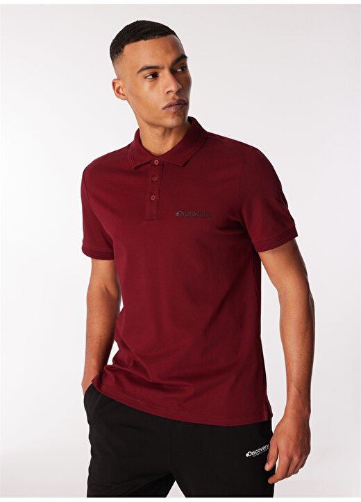 Discovery Expedition Bordo Erkek Relaxed Fit Polo T-Shirt D4SM-TST3248 3