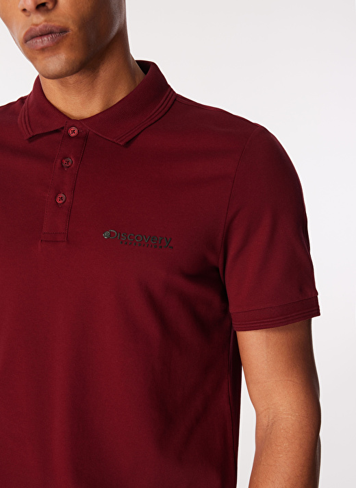 Discovery Expedition Bordo Erkek Relaxed Fit Polo T-Shirt D4SM-TST3248  4