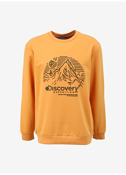 Discovery Expedition Turuncu Bisiklet Yaka Relaxed Fit Erkek Sweatshirt DS4M-SWT3237 1