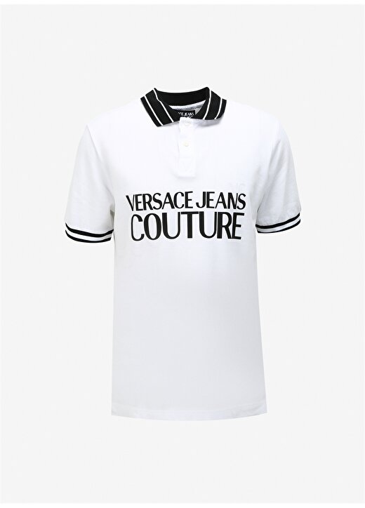 Versace Jeans Couture Beyaz Erkek Polo T-Shirt 75GAGT03CJ01T003 1